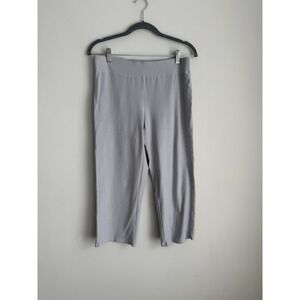 Eileen Fisher Womens Grey Viscose Stretch Cropped Leggings Pants Size S